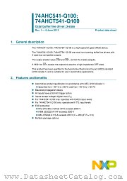 74AHCT541BQ-Q100 datasheet pdf NXP Semiconductors