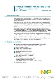 74AHC573PW-Q100 datasheet pdf NXP Semiconductors