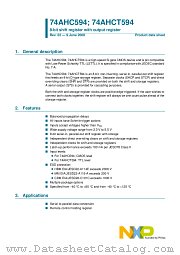 74AHC594BQ datasheet pdf NXP Semiconductors