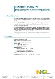 74AHCT74BQ datasheet pdf NXP Semiconductors