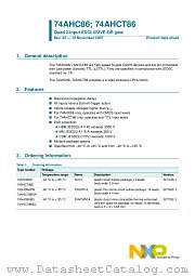 74AHC86PW datasheet pdf NXP Semiconductors