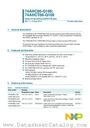 74AHCT86D-Q100 datasheet pdf NXP Semiconductors