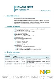 74ALVC00PW-Q100 datasheet pdf NXP Semiconductors