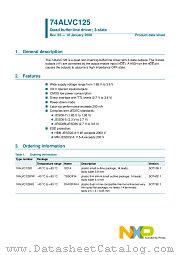 74ALVC125D datasheet pdf NXP Semiconductors