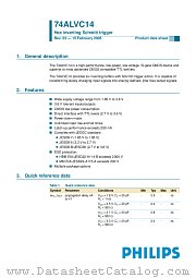 74ALVC14D datasheet pdf NXP Semiconductors