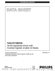 74ALVC16834ADGG datasheet pdf NXP Semiconductors
