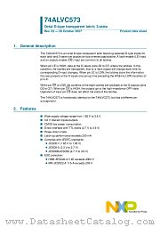 74ALVC573D datasheet pdf NXP Semiconductors