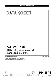 74ALVCH16543DGG datasheet pdf NXP Semiconductors