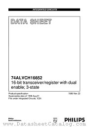 74ALVCH16652DGG datasheet pdf NXP Semiconductors