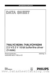 74ALVCH16244DL datasheet pdf NXP Semiconductors