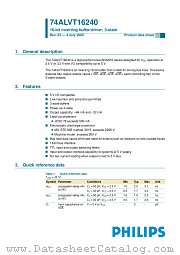 74ALVT16240DGG datasheet pdf NXP Semiconductors