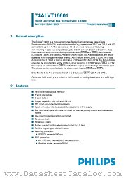 74ALVT16601DGG datasheet pdf NXP Semiconductors