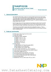 74AUP1G126GM datasheet pdf NXP Semiconductors