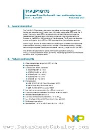 74AUP1G175GF datasheet pdf NXP Semiconductors