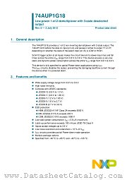 74AUP1G18GM datasheet pdf NXP Semiconductors