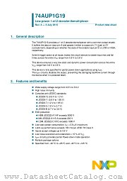74AUP1G19GN datasheet pdf NXP Semiconductors