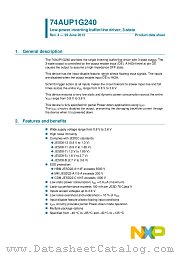 74AUP1G240GW datasheet pdf NXP Semiconductors