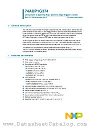 74AUP1G374GN datasheet pdf NXP Semiconductors