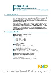74AUP2G125DC datasheet pdf NXP Semiconductors