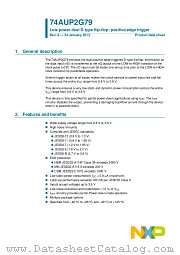 74AUP2G79GS datasheet pdf NXP Semiconductors
