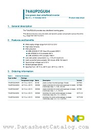 74AUP2GU04GW datasheet pdf NXP Semiconductors