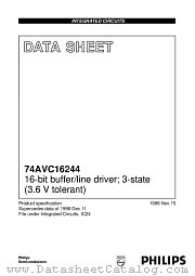 74AVC16244DGG datasheet pdf NXP Semiconductors