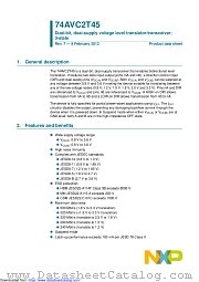 74AVC2T45GF datasheet pdf NXP Semiconductors