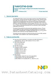 74AVC2T45DC-Q100 datasheet pdf NXP Semiconductors