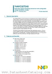 74AVC32T245EC datasheet pdf NXP Semiconductors
