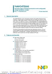 74AVC4TD245PW datasheet pdf NXP Semiconductors