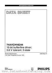 74AVCH16244DGG datasheet pdf NXP Semiconductors