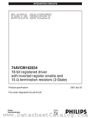 74AVCM162834DGG datasheet pdf NXP Semiconductors