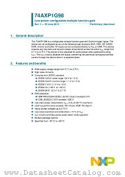 74AXP1G98GM datasheet pdf NXP Semiconductors