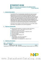 74HC237D-Q100 datasheet pdf NXP Semiconductors