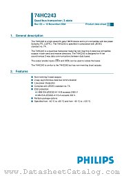 74HC243N datasheet pdf NXP Semiconductors