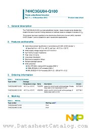 74HC3GU04DP-Q100 datasheet pdf NXP Semiconductors