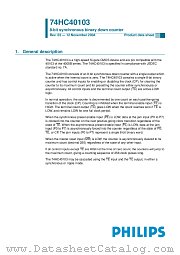 74HC40103N datasheet pdf NXP Semiconductors