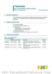 74HC4049D datasheet pdf NXP Semiconductors