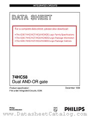 74HC58D datasheet pdf NXP Semiconductors