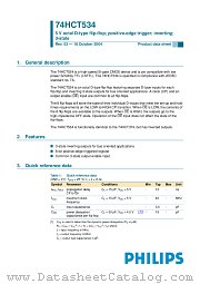 74HCT534D datasheet pdf NXP Semiconductors