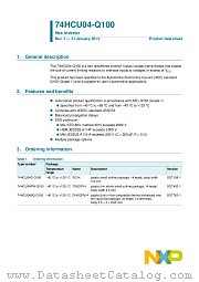 74HCU04BQ-Q100 datasheet pdf NXP Semiconductors