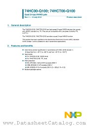 74HCT00D-Q100 datasheet pdf NXP Semiconductors