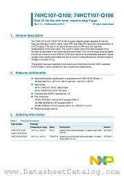74HC107D-Q100 datasheet pdf NXP Semiconductors