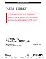 74HC10D datasheet pdf NXP Semiconductors