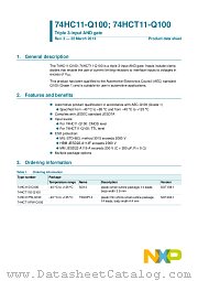 74HC11PW-Q100 datasheet pdf NXP Semiconductors