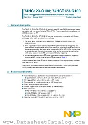 74HCT123PW-Q100 datasheet pdf NXP Semiconductors