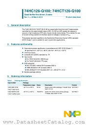 74HC126D-Q100 datasheet pdf NXP Semiconductors