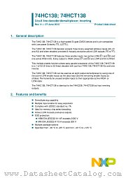 74HC138D datasheet pdf NXP Semiconductors