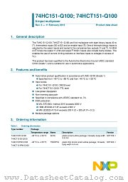 74HC151PW-Q100 datasheet pdf NXP Semiconductors
