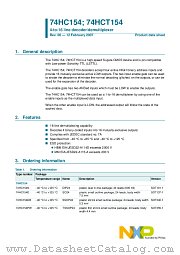 74HC154PW datasheet pdf NXP Semiconductors